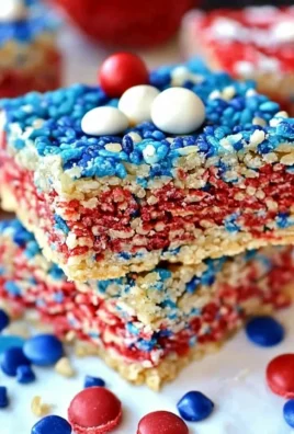 Red, White and Blue Crispy Rice Treats